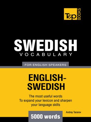 cover image of Swedish Vocabulary for English Speakers